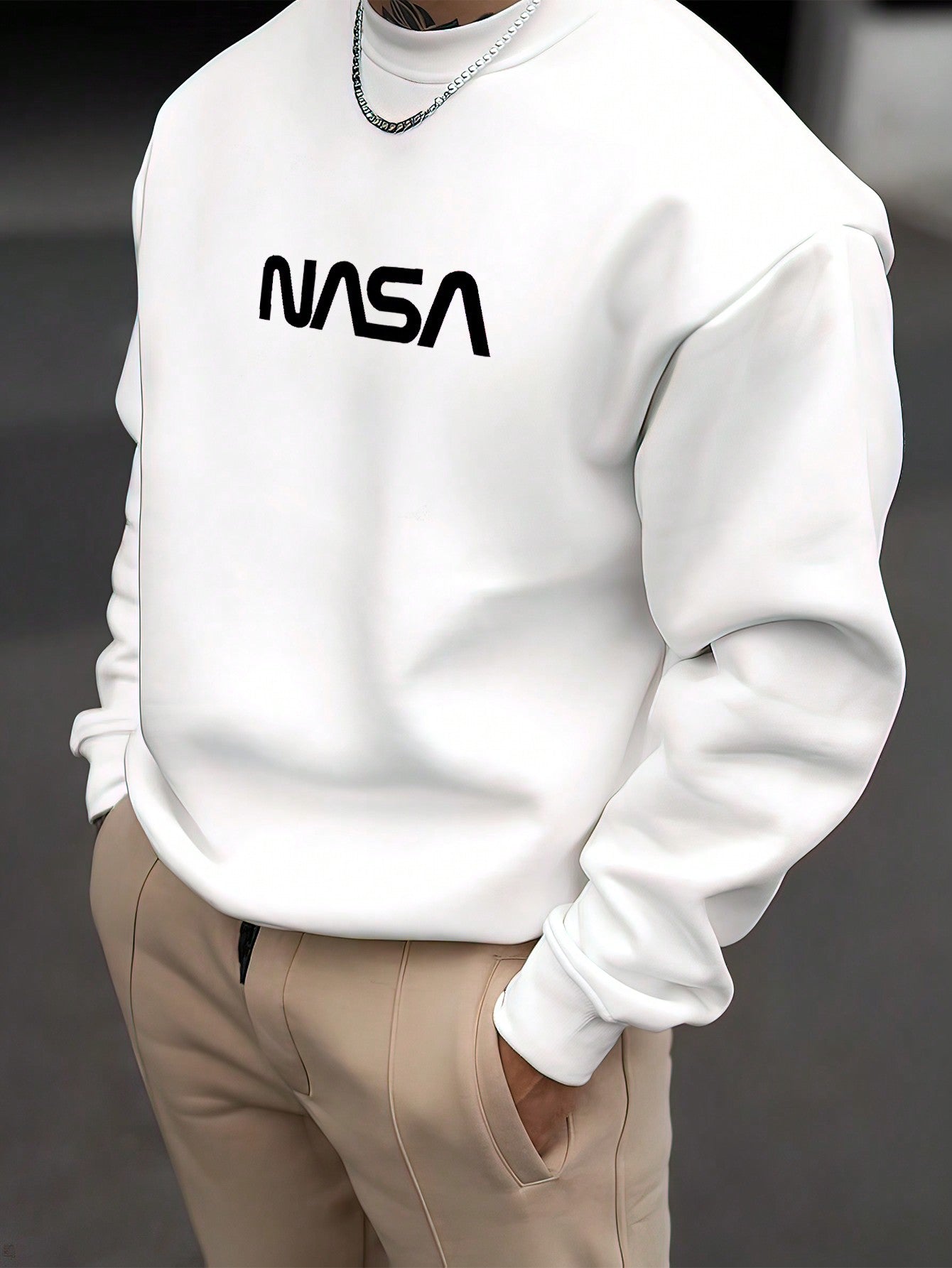 Manfinity Relaxmax Men'S Loose Fit Letter Print Long Sleeve Vintage Going Out Sweatshirt, Friends
